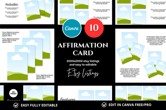 10 Affirmation Card Etsy Mockup: Elevate Your Digital Product Listings
