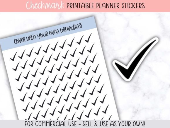 Checkmark Printable Planner Stickers: Design & Sell with Ease