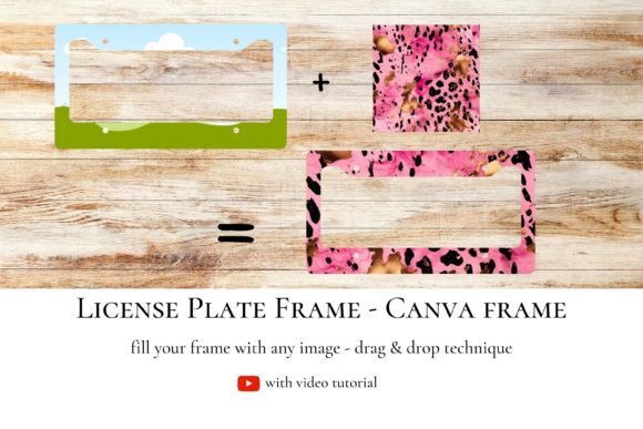 Creative License Plate Frame Canva Template for Branding
