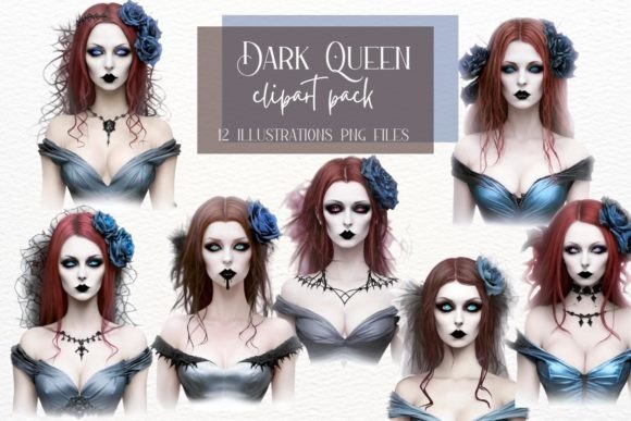 Dark Queen Clipart: Elevate Your Vampire Princess Designs