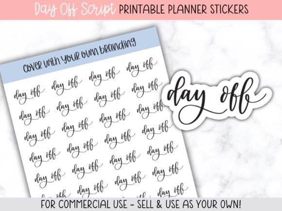 Day off Script Planner Stickers: Elevate Your Creative Workflow