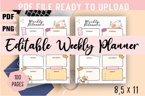 Editable Weekly Planner Interior: A Designer's Strategic Asset
