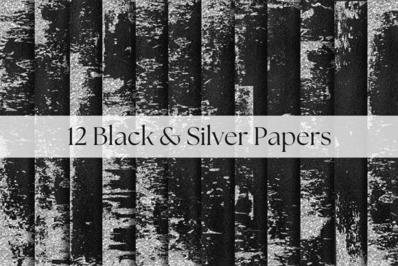 Elevate Your Designs with Black Foil & Silver Paper Textures