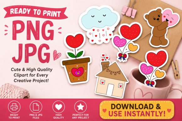 Elevate Your Valentine's Day Designs with Printable Stickers
