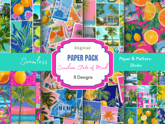 Sunshine State of Mind Paper Pack: Tropical Design Assets