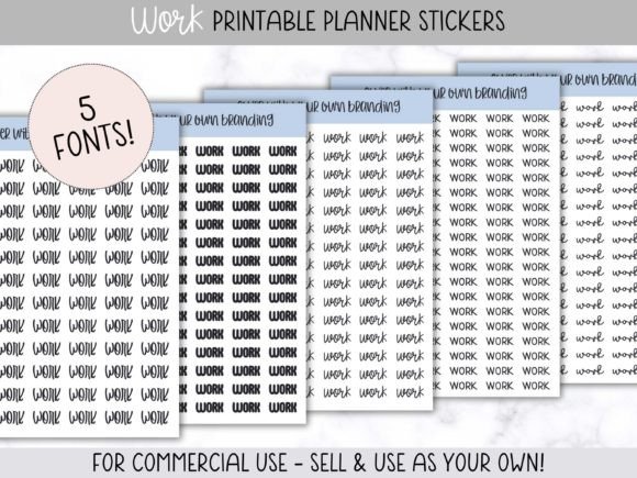 Work Printable Planner Stickers: Streamline Your Design & Sales